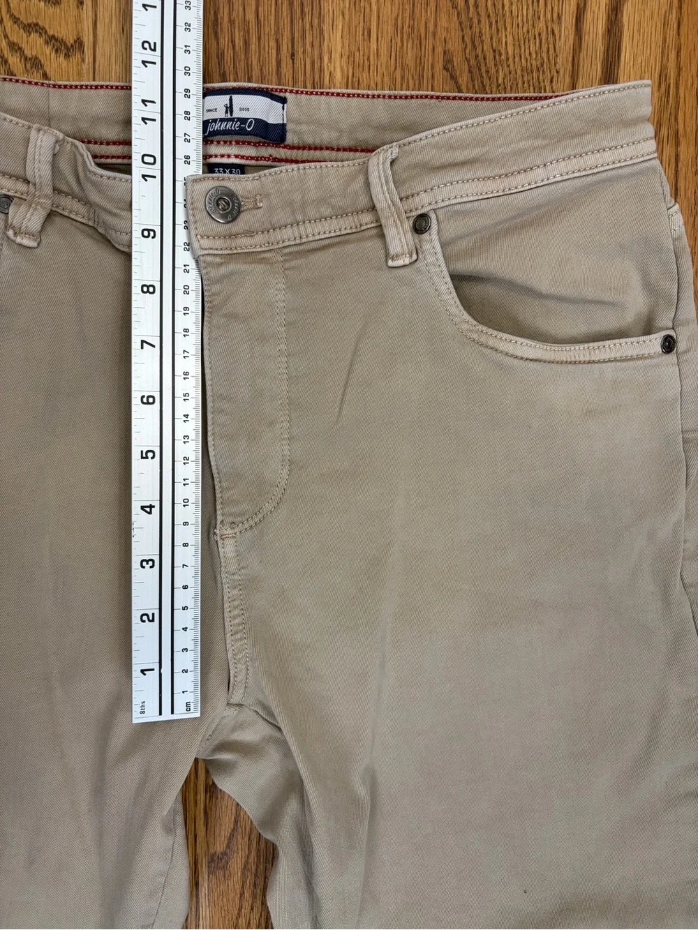 johnnie-O Slim Straight Khaki Chinos (33)